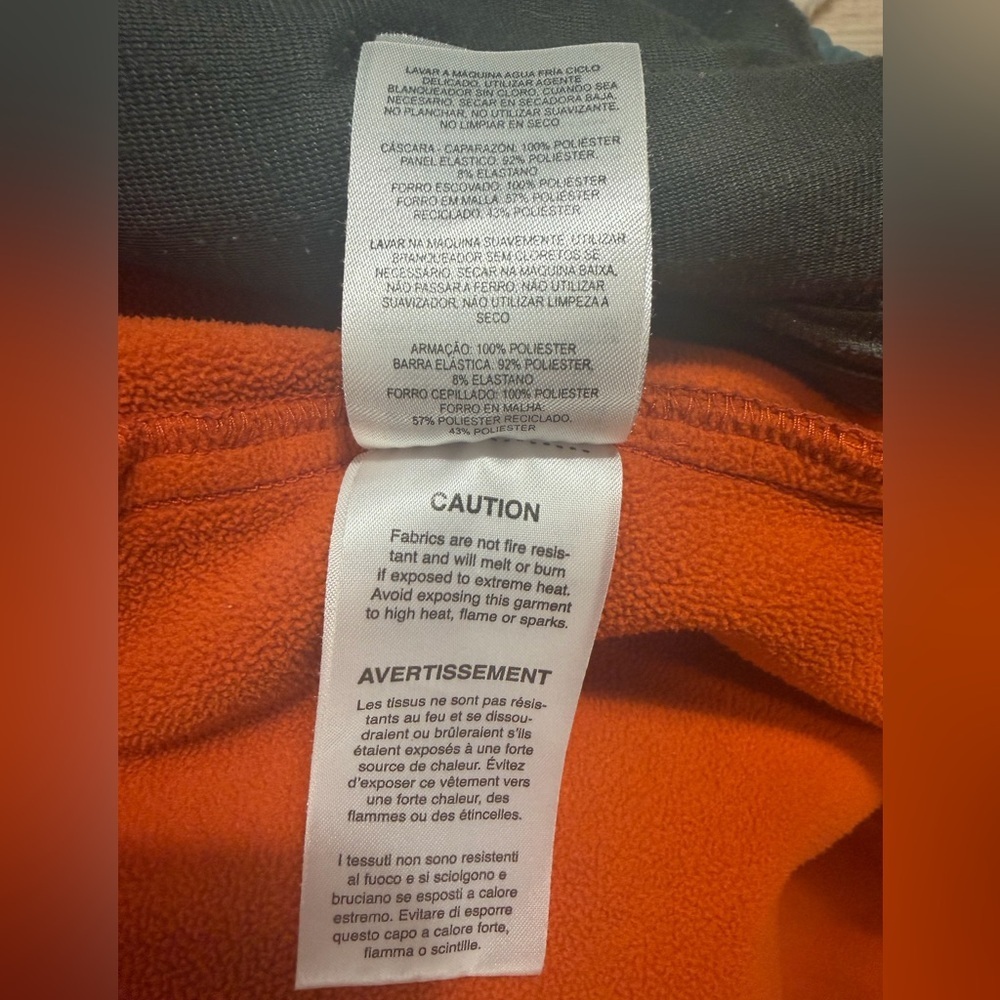 Columbia Men’s Full Zip Fleece Jacket XL Orange & Green Outdoor Hiking - Picture 9 of 14